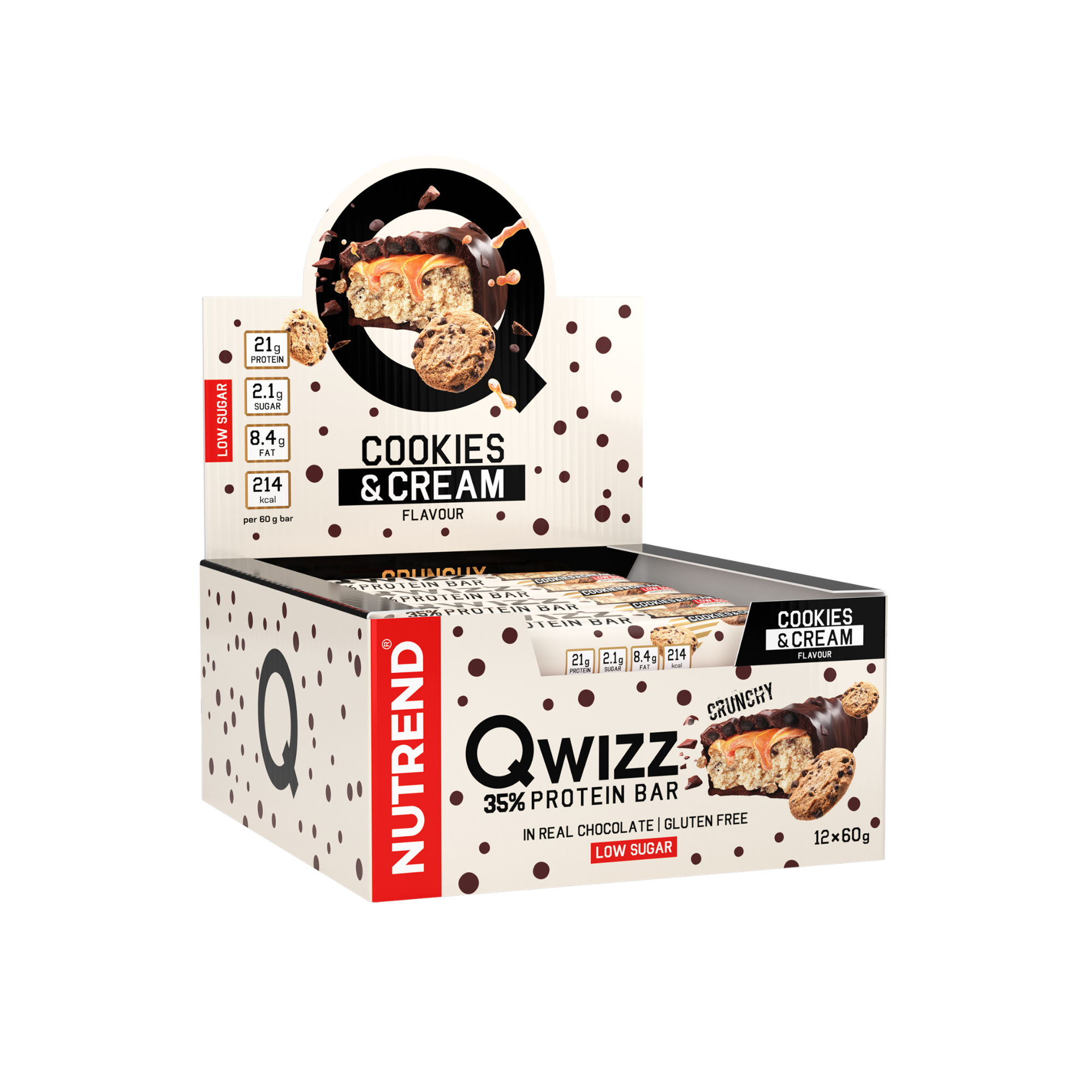 Qwizz Protein Bar Nutrend 21 gramos De Proteína (caja 12 Unidades)