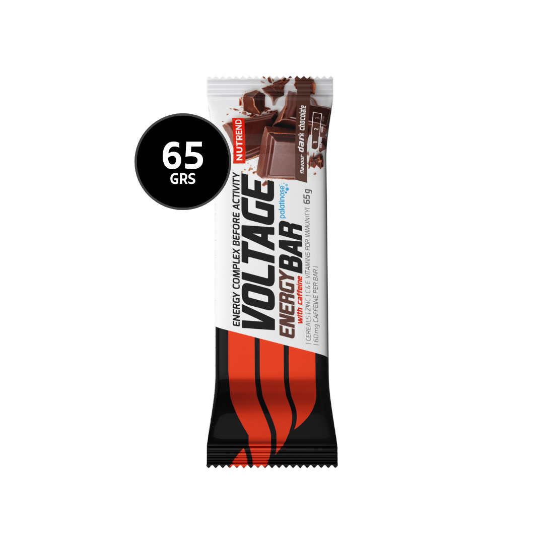 Nutrend Voltage Energy Bar con Cafeína 65 g | Barra Energética para Rendimiento y Concentración