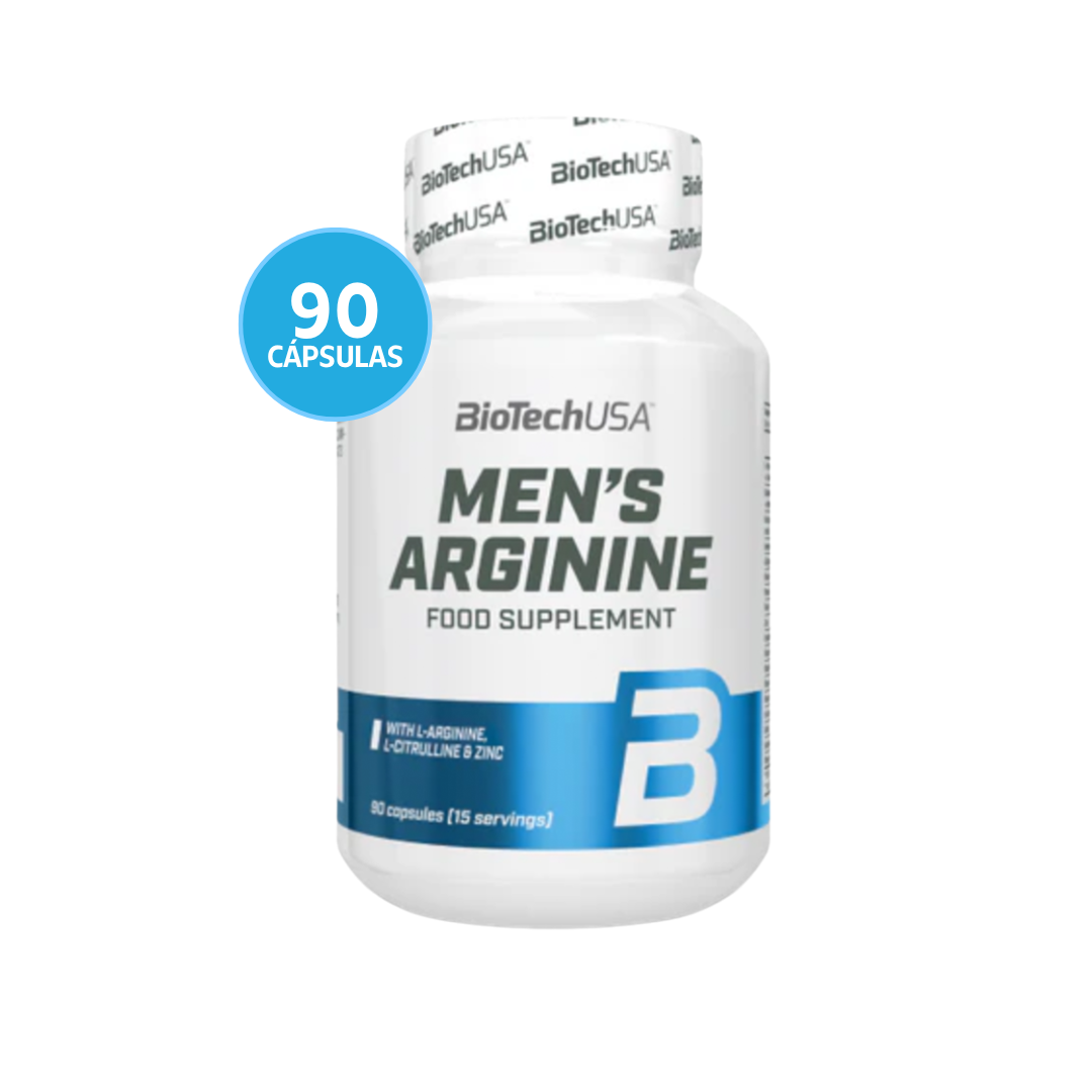 BioTechUSA Men's Arginine L-Arginina Óxido Nítrico | 90 Cápsulas · Pump y Vasodilatación
