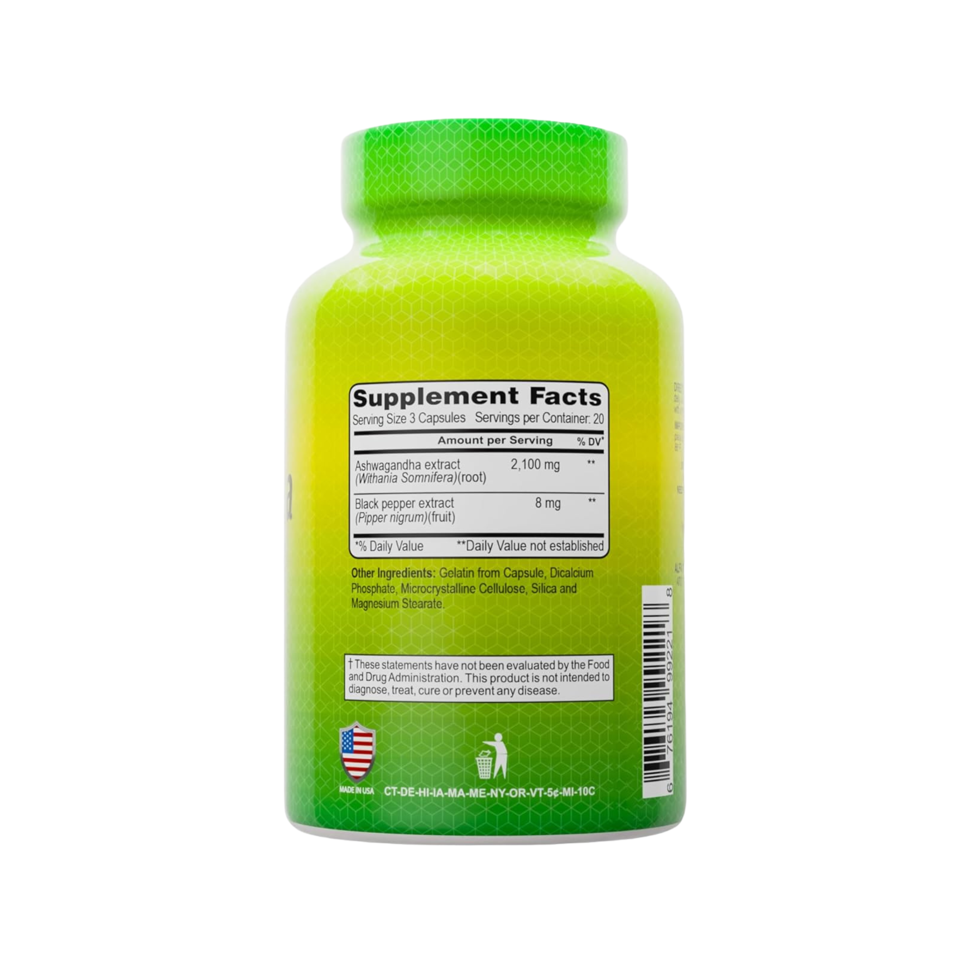 Alfa Vitamins Ashwagandha 2100 Mg 60 Cápsulas