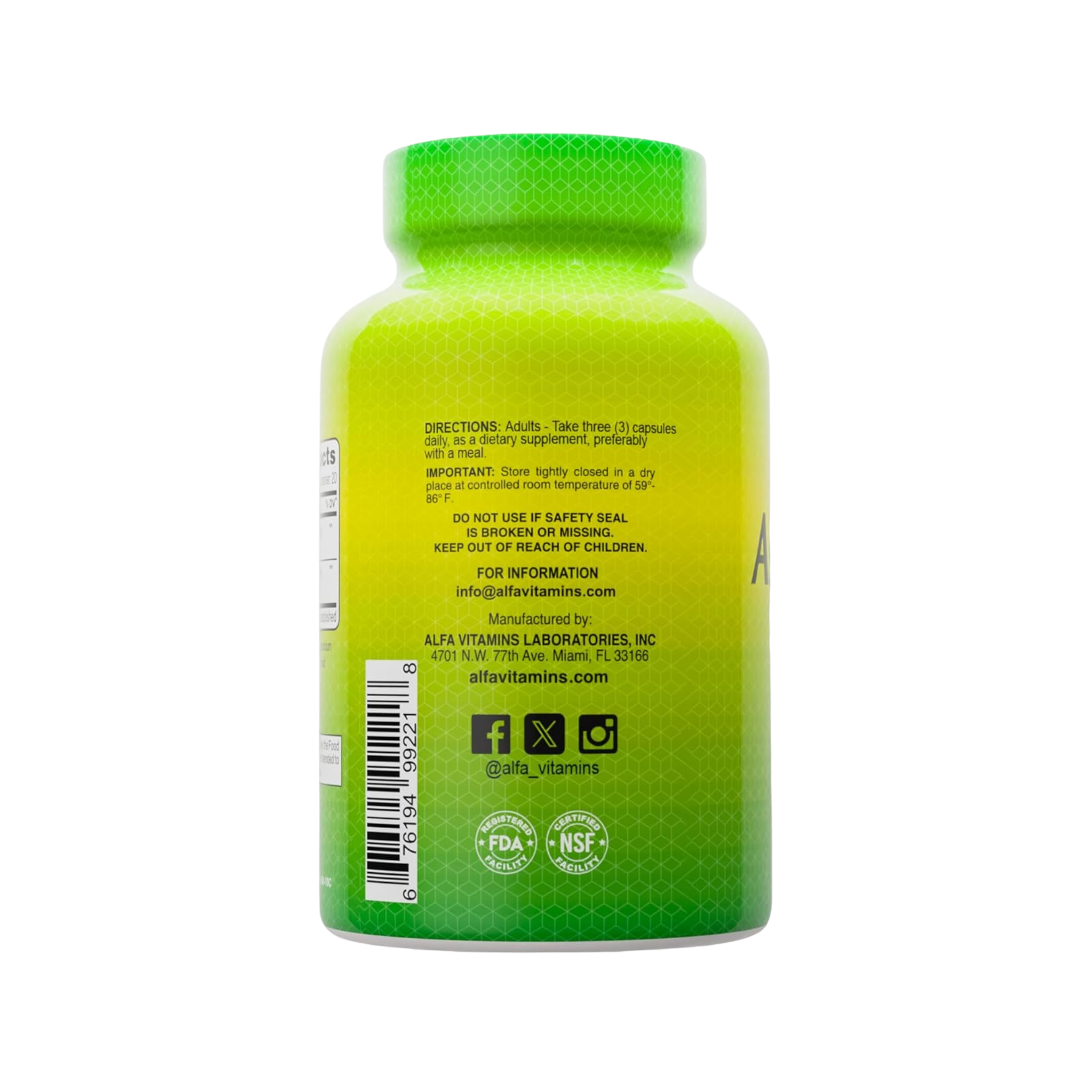 Alfa Vitamins Ashwagandha 2100 Mg 60 Cápsulas