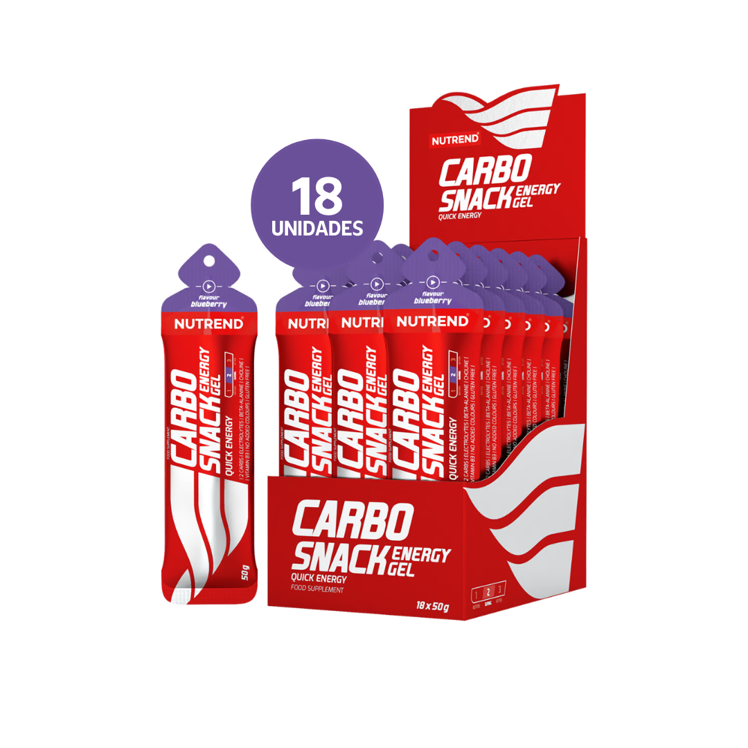 Nutrend Carbosnack Gel Energético Sachet Caja 18 | Carbohidratos de Rápida Absorción
