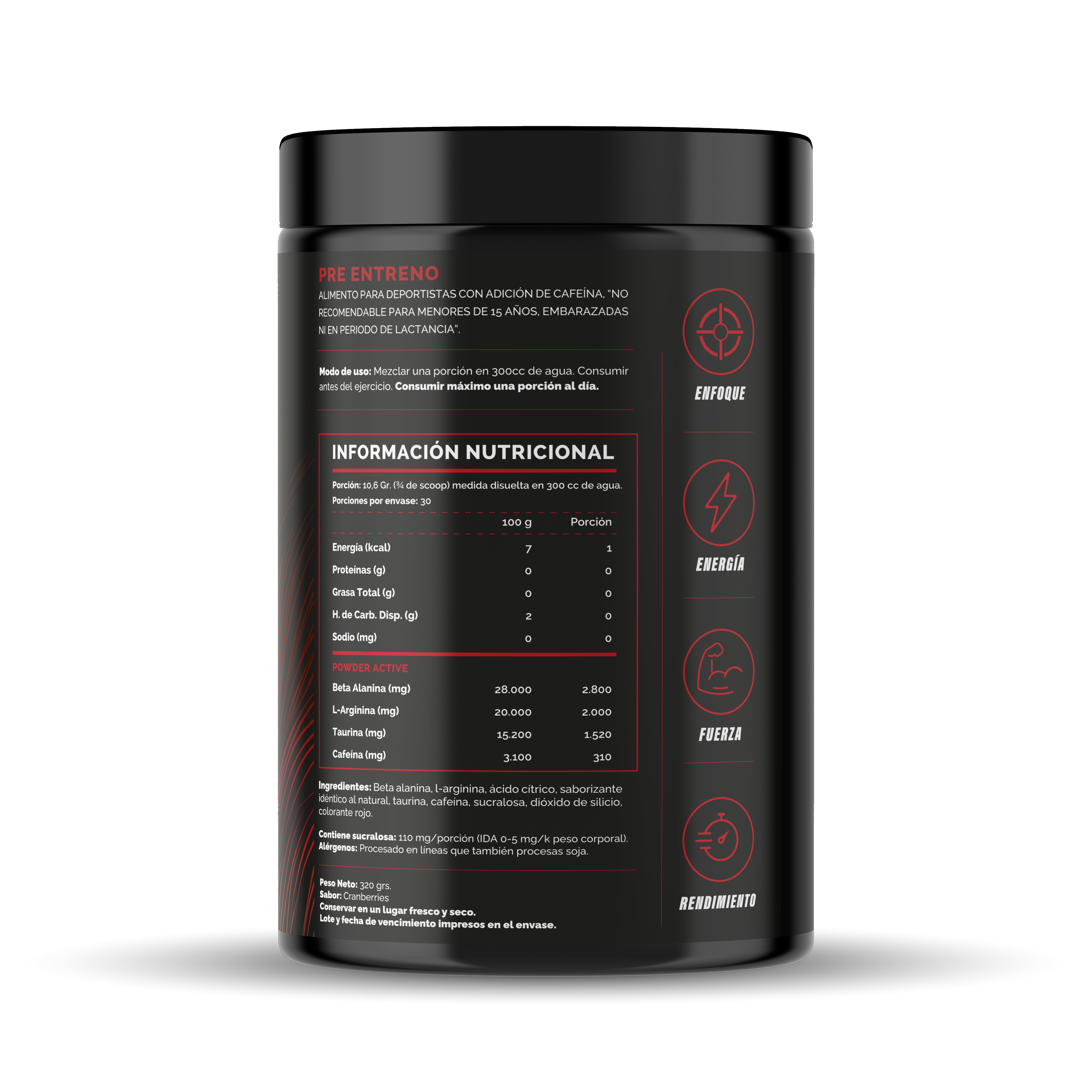 Pre Workout 4active Beast 30 Servicios