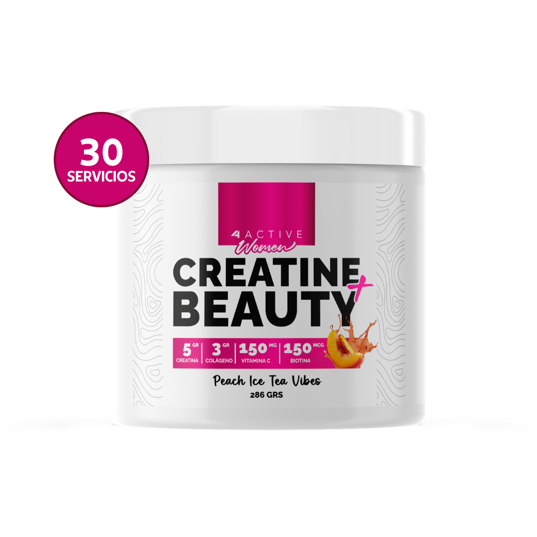 4Active Creatine + Beauty Women 282 g | 5g Creatina + 3g Colágeno + Vitamina C + Biotina