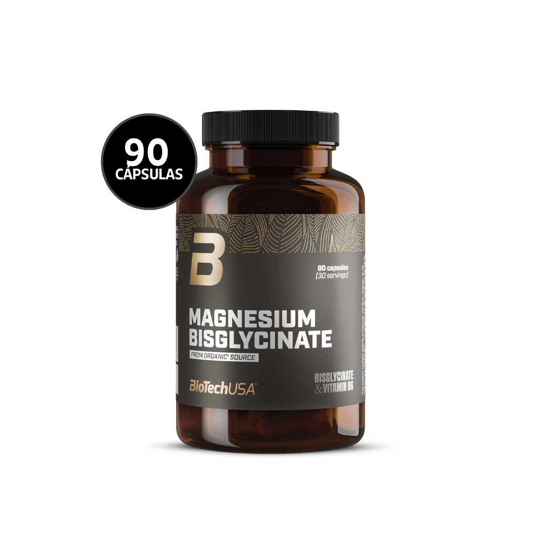 BioTechUSA Magnesium Bisglycinate 90 Caps | Magnesio de Alta Absorción · Soporte Muscular y Nervioso