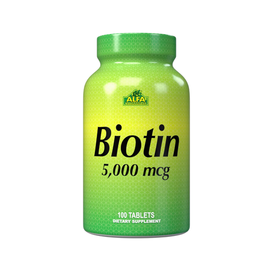 Alfa Vitamins Biotin 5,000 Mcg 100 Tabletas