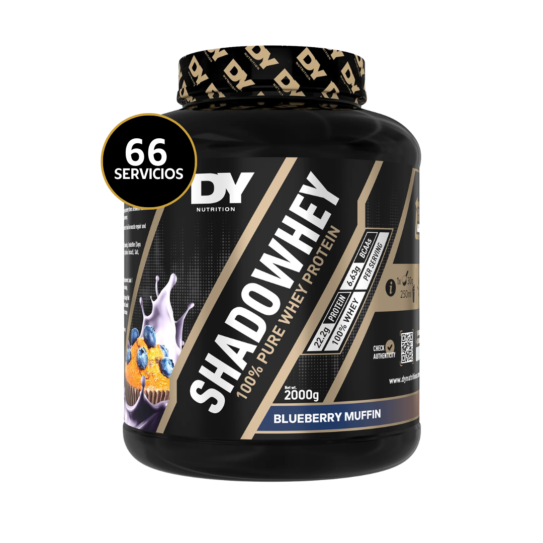 Dynutrition ShadoWhey 100% Whey Dorian Yates 2 kg | 66 Servicios · 23g Proteína · BCAAs