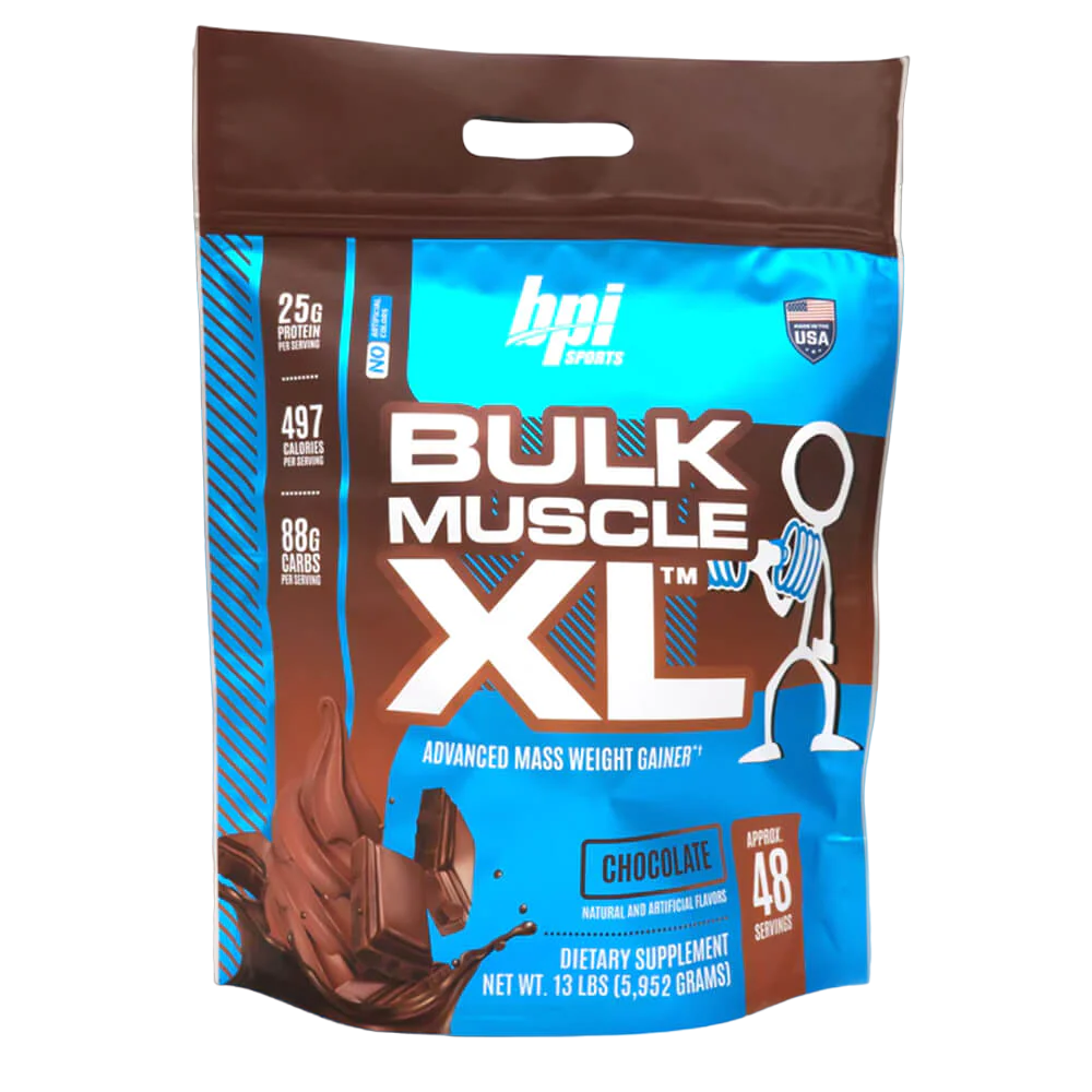 BPI Sports Bulk Muscle XL Ganador de Masa 5.9 kg (13 lb) | 48 Servicios · 25g Proteína · 497 kcal
