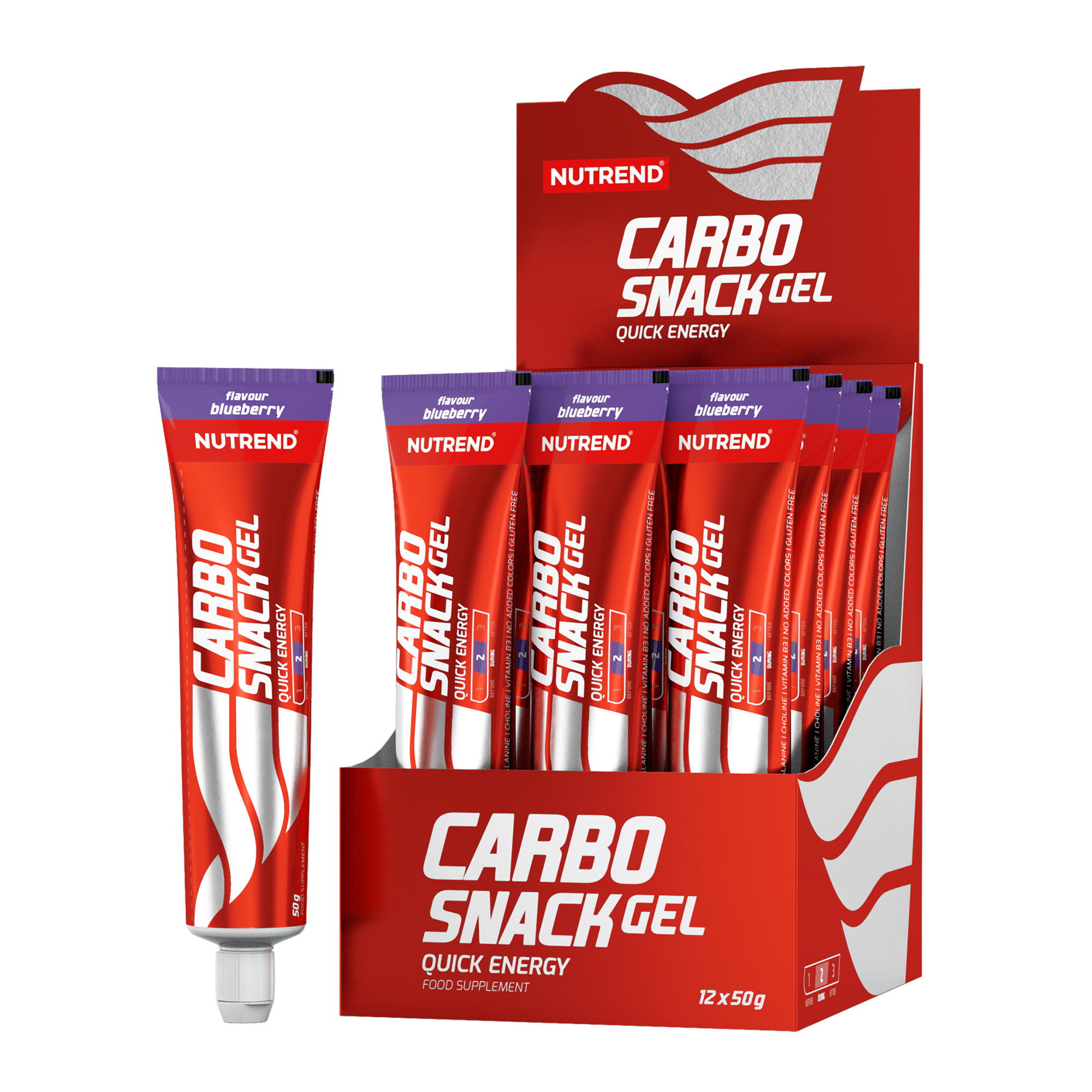 Nutrend Carbosnack Gel Energético Tubo Caja 12 | 31 g Carbohidratos · Resistencia
