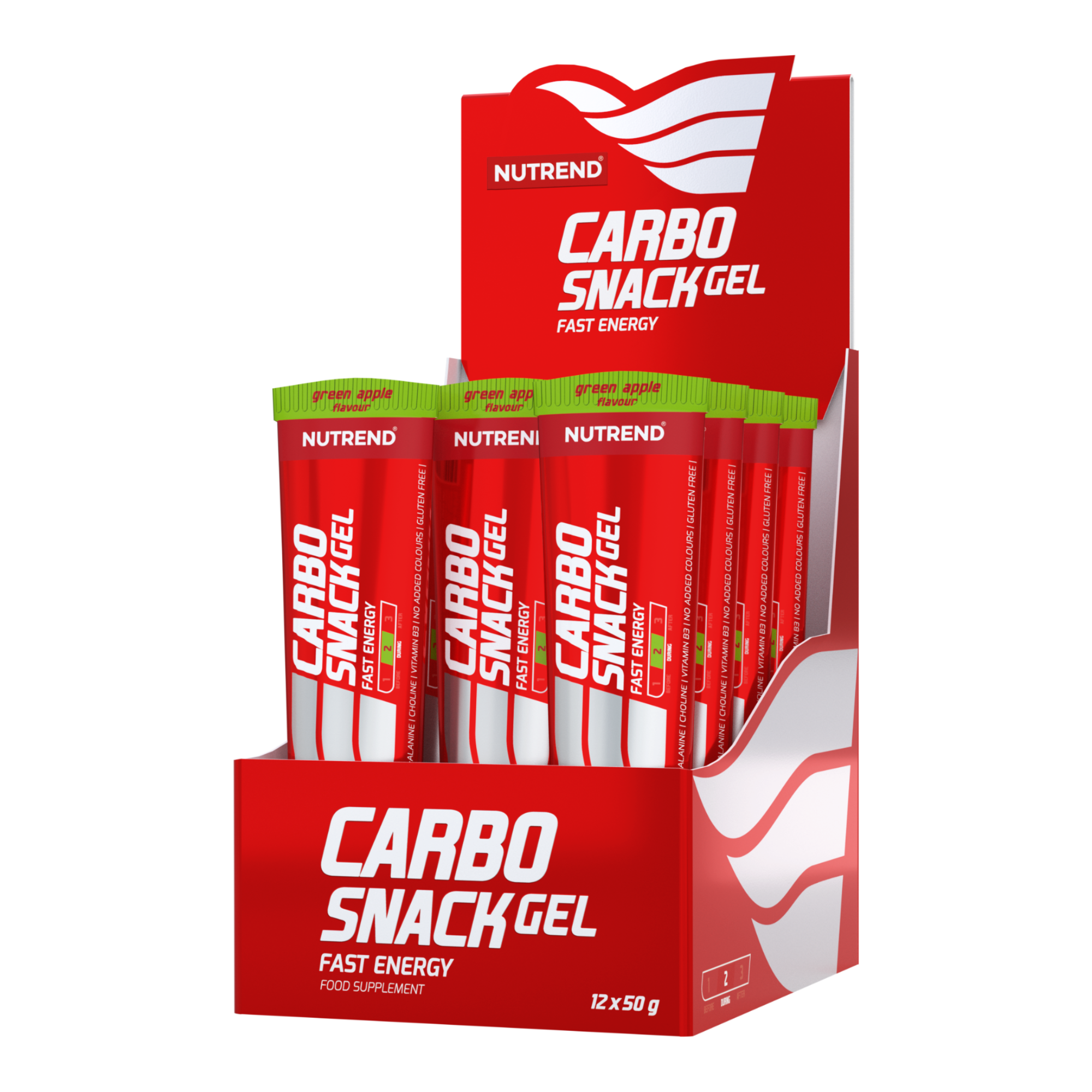 Nutrend Carbosnack Gel Energético Tubo Caja 12 | 31 g Carbohidratos · Resistencia