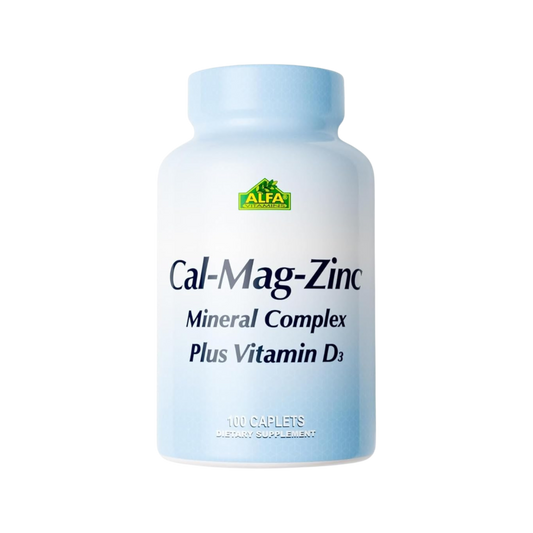 Alfa Vitamins Calcium Magnesium Zinc Plus Vitamin D 100 Tabs