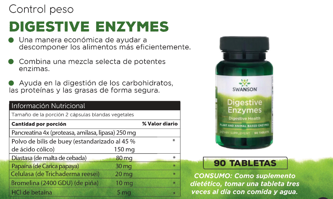 Swanson Digestive Enzymes - 90 Tabs