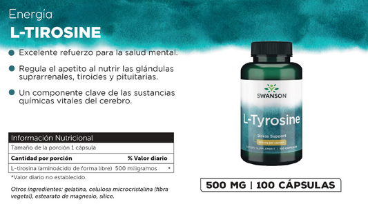 Swanson L-tyrosine 500 Mg - 100 Caps