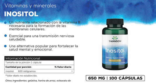 Inositol 650 Mg - 100 Caps