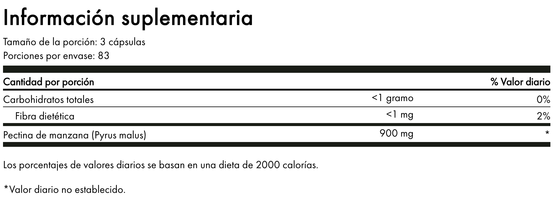 Swanson Prebiotic Apple Pectin Digestive Support 300mg 250 Cápsulas