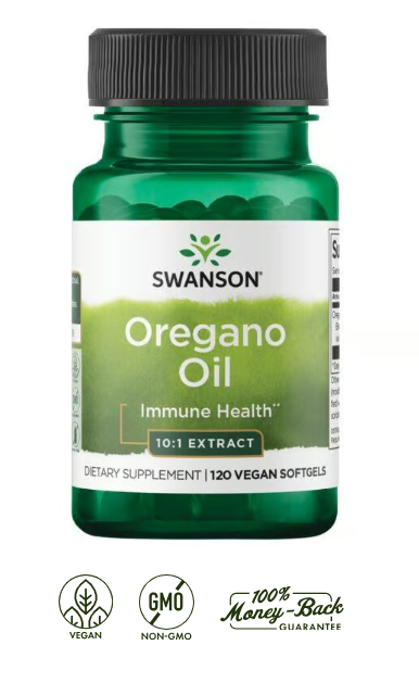 Orégano Oil Premium Swanson 10:1 Extract 120 Softgels