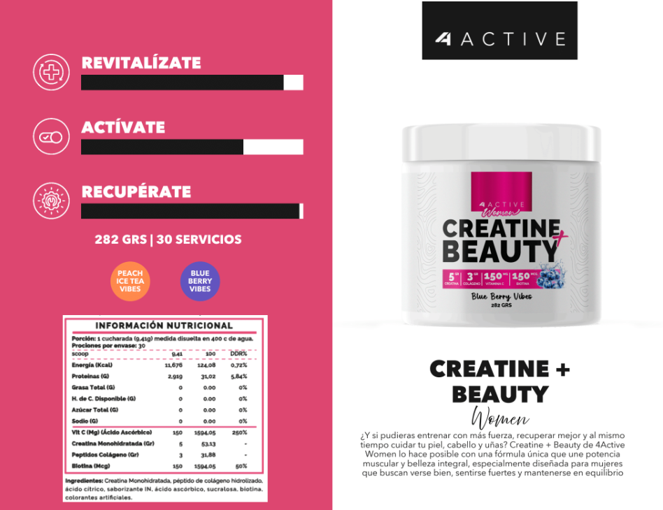 4active Creatine Beauty Women 282 gramos