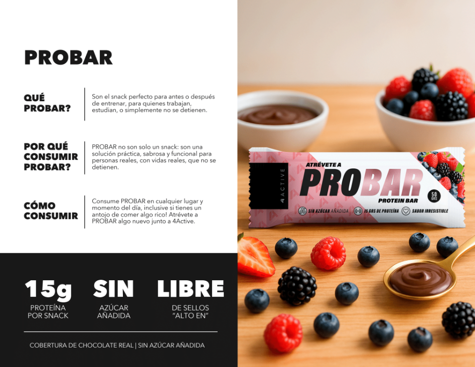 4active Probar Protein Bar 50G Caja 16 Unidades