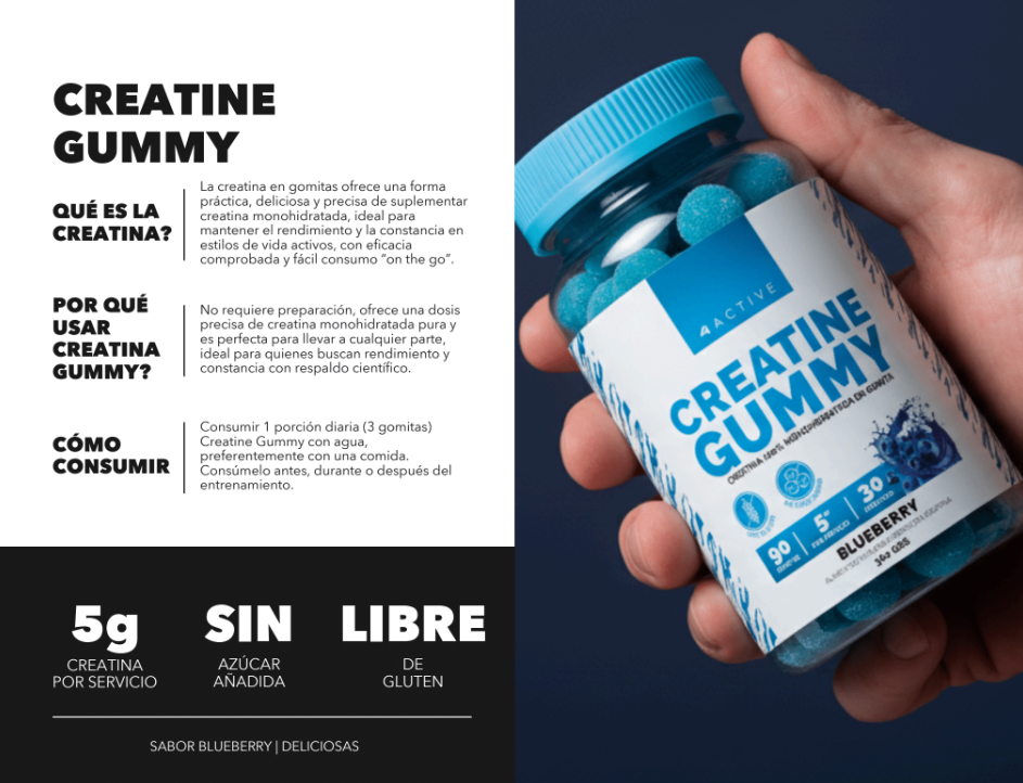 Creatine Gummy 4active 90 gomitas