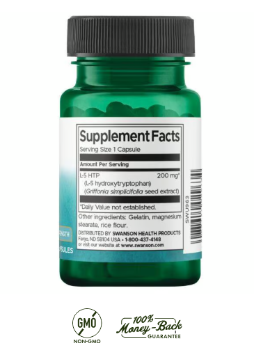 5-HTP Sleep Support Swanson 200 mg 60 capsulas