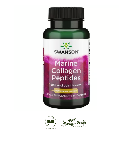 Marine Collagen Peptides 400 mg Swanson 60 Capsulas