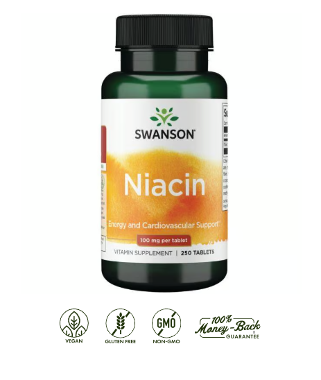 Niacin Swanson 100 mg 250 Tabletas