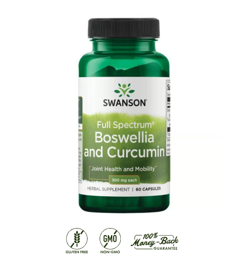 Boswellia And Curcumin Swanson 300 mg 60 Capsulas