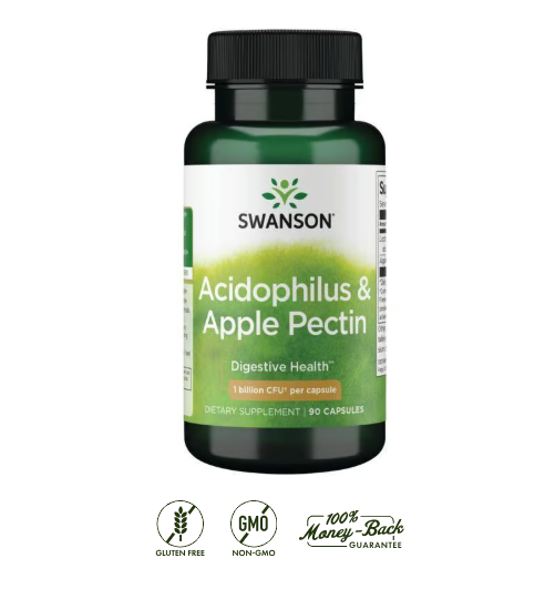 Acidophilus & Apple Pectin Swanson 90 capsulas