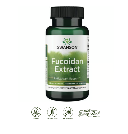 Fucoidan Extract Swanson 500 mg 60 Capsulas