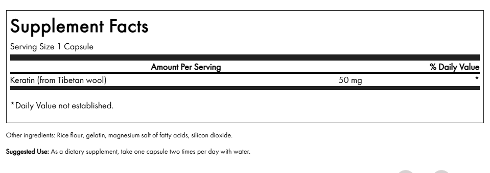Keratin Swanson 50 mg 60 Capsulas
