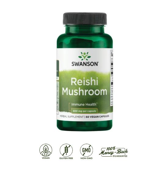 Reishi Mushroom Swanson 600 mg 60 Capsulas