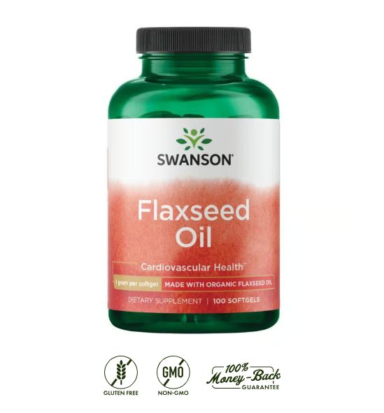 Flaxseed Oil Swanson 100 Softgels