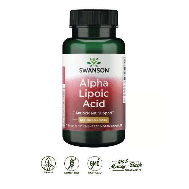 Alpha Lipoic Acid Swanson 600 mg 60 Capsulas