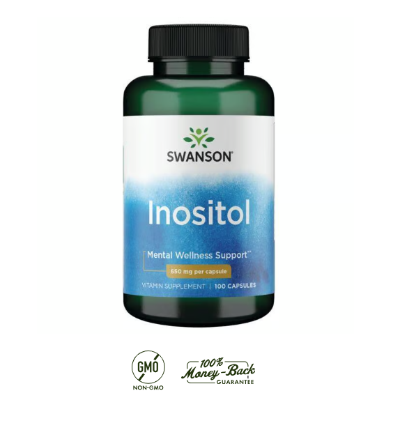 Swanson Inositol 650 mg | 100 Cápsulas · Bienestar Femenino y Estado de Ánimo