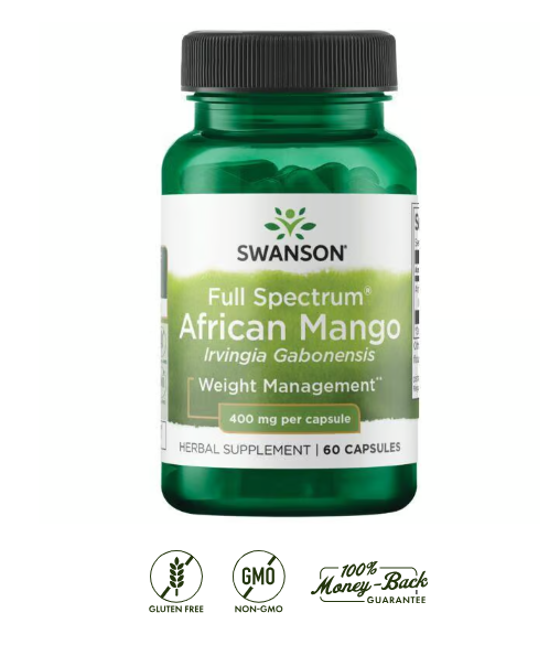 Swanson African Mango 400 mg | 60 Cápsulas · Metabolismo y Control de Peso