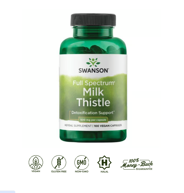 Swanson Cardo Mariano Protección Hepática 500 mg | 100 Cápsulas · Detox
