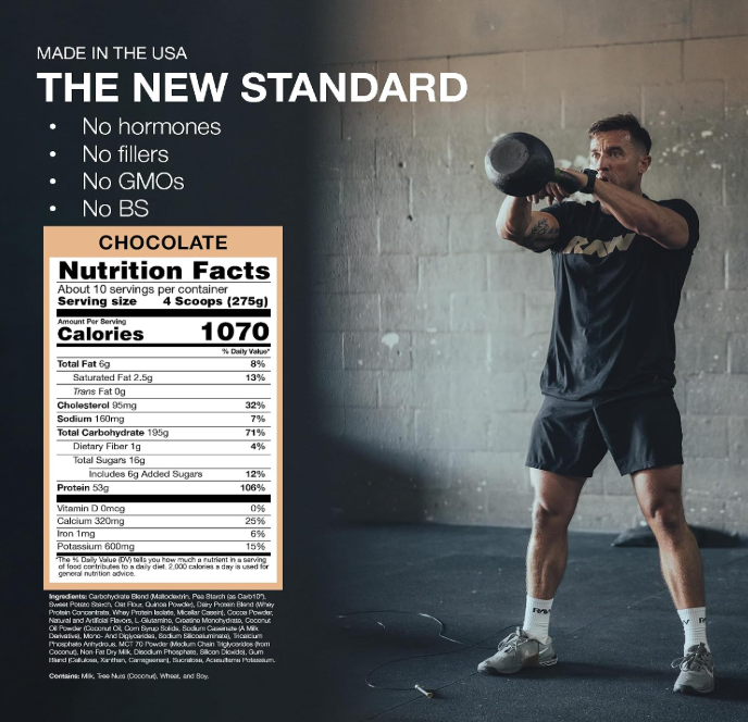 RAW Nutrition CBum Mass Gainer 6 lb | Ganador de Peso · Calorías y Desarrollo Muscular