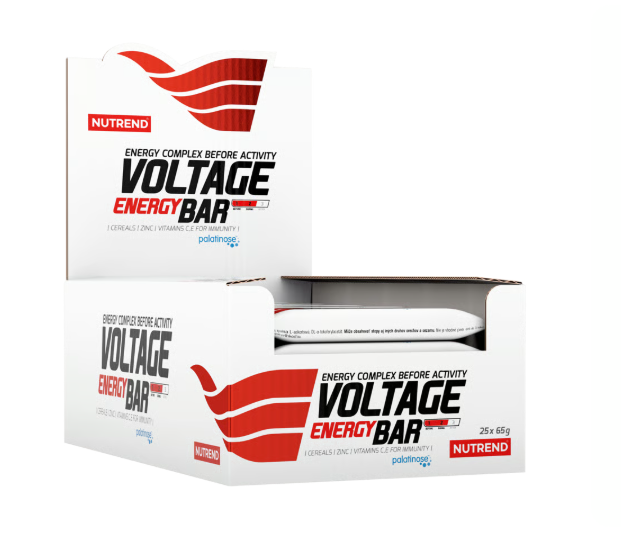 Nutrend Voltage Energy Bar con Cafeína 65 g | Barra Energética para Rendimiento y Concentración