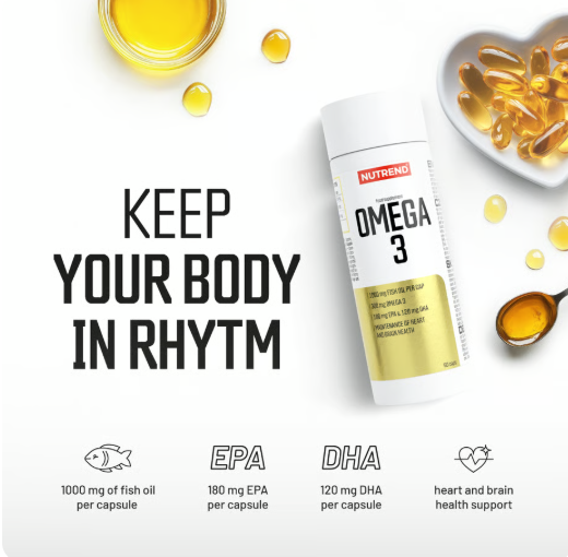 Nutrend Omega 3 60 Cápsulas | Ácidos Grasos EPA & DHA · Salud Cardiovascular y Cerebral