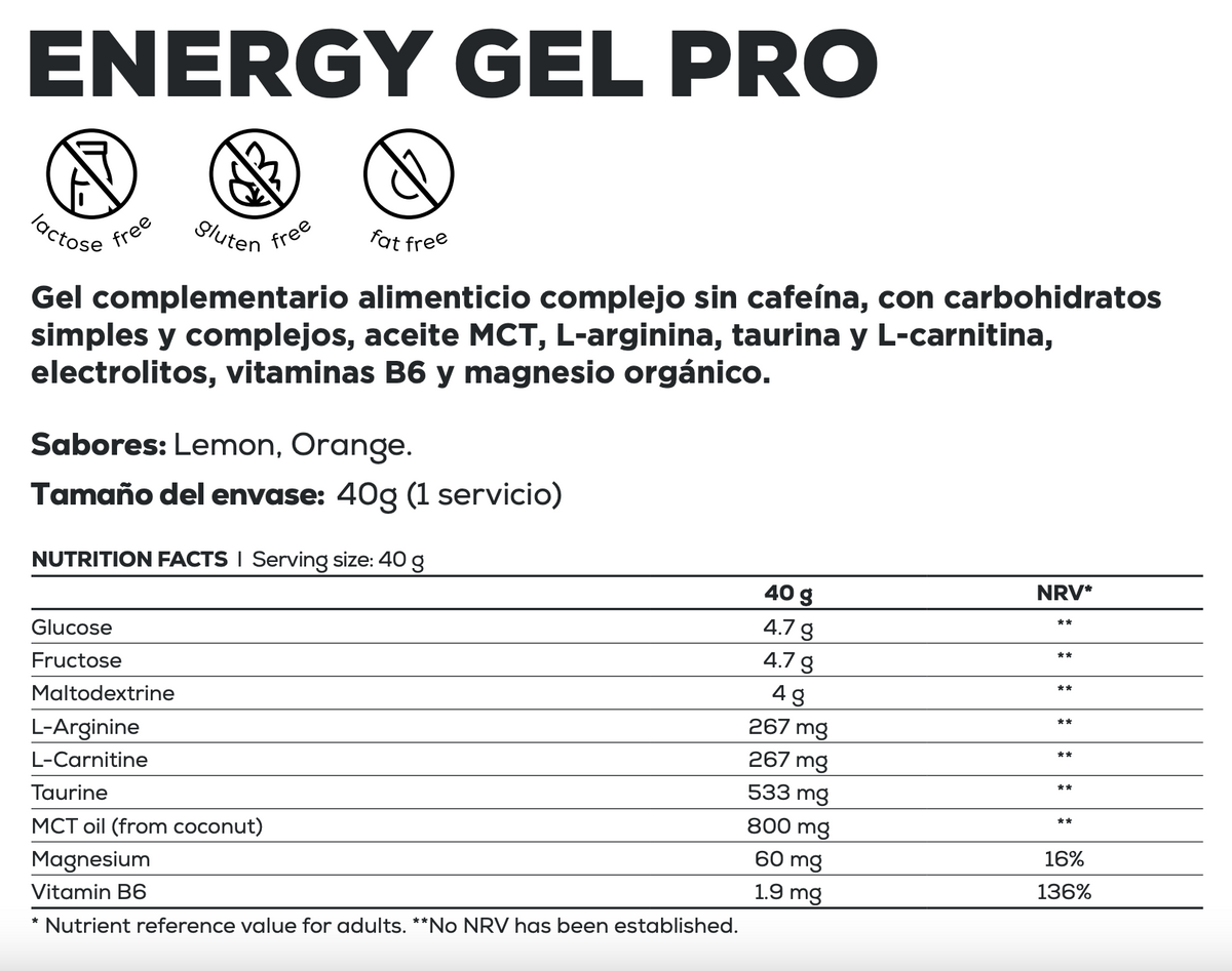 BioTechUSA Energy Gel Pro 40 g | Gel Energético para Deportistas