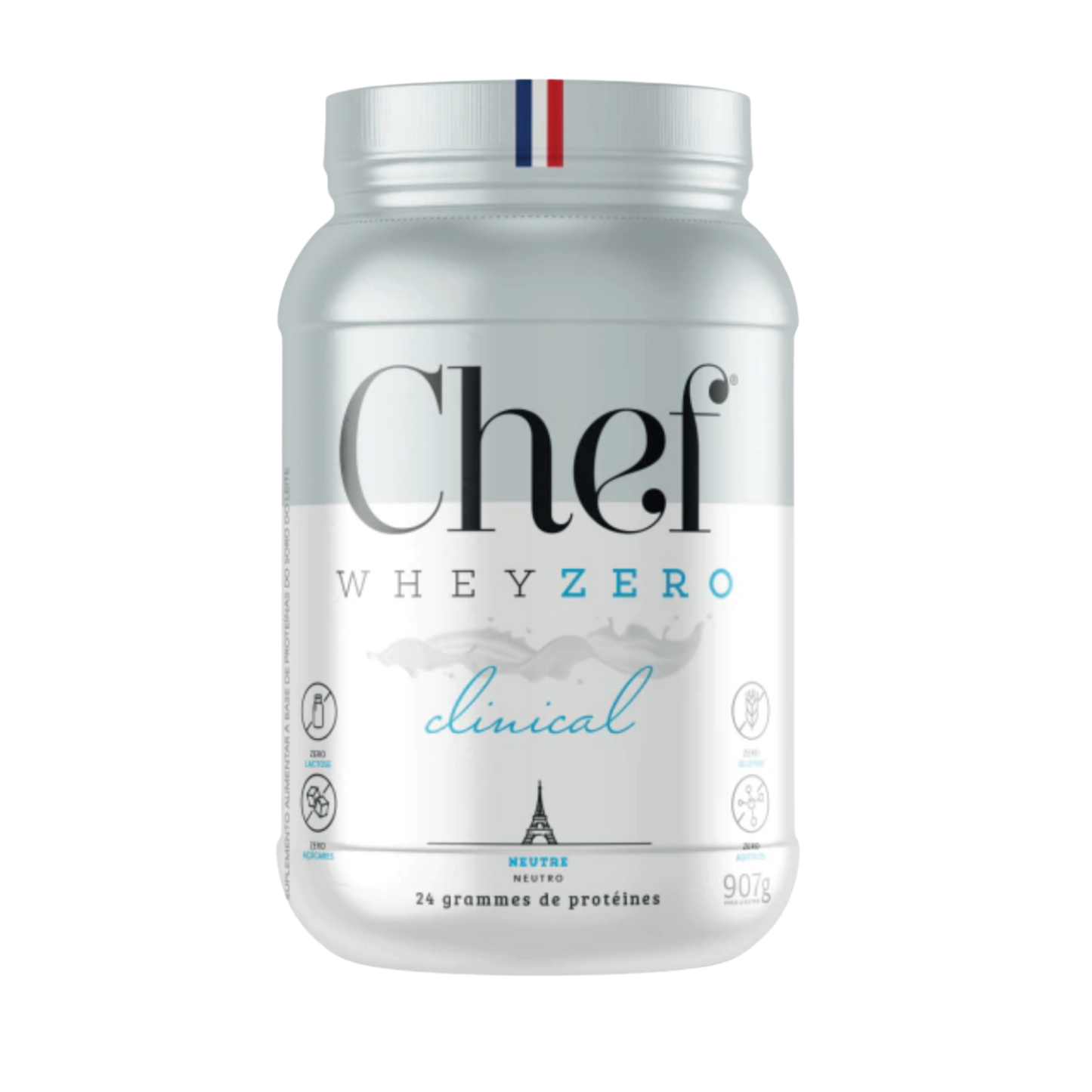 Chef Whey Zero Clinical 907g - 30 Servicios (Unflavored)