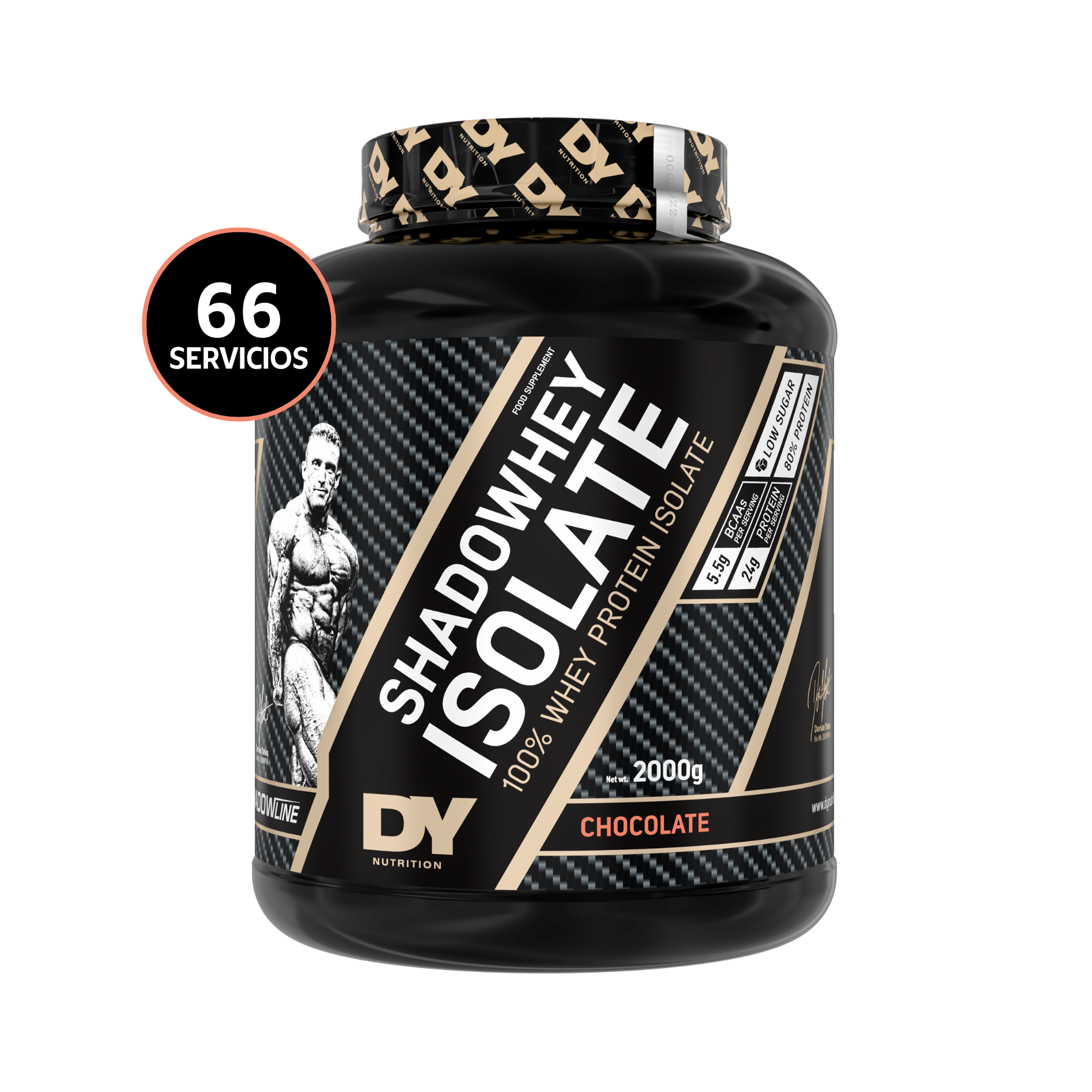 Proteína ShadoWhey Isolate Dorian Yates 66 Servicios
