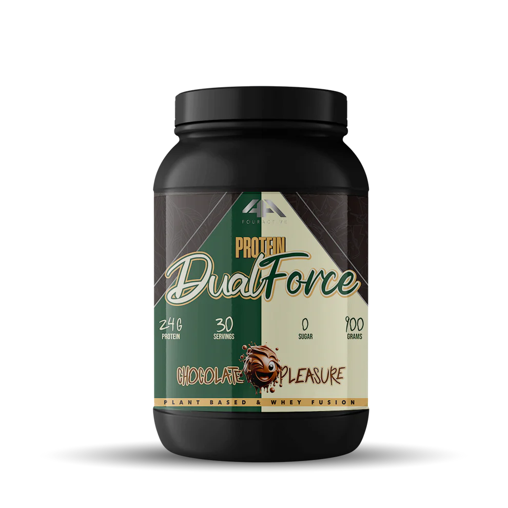 4Active Dualforce Proteína Whey + Caseína 900 g | 30 Servicios · 24g Proteína · Sin Azúcar