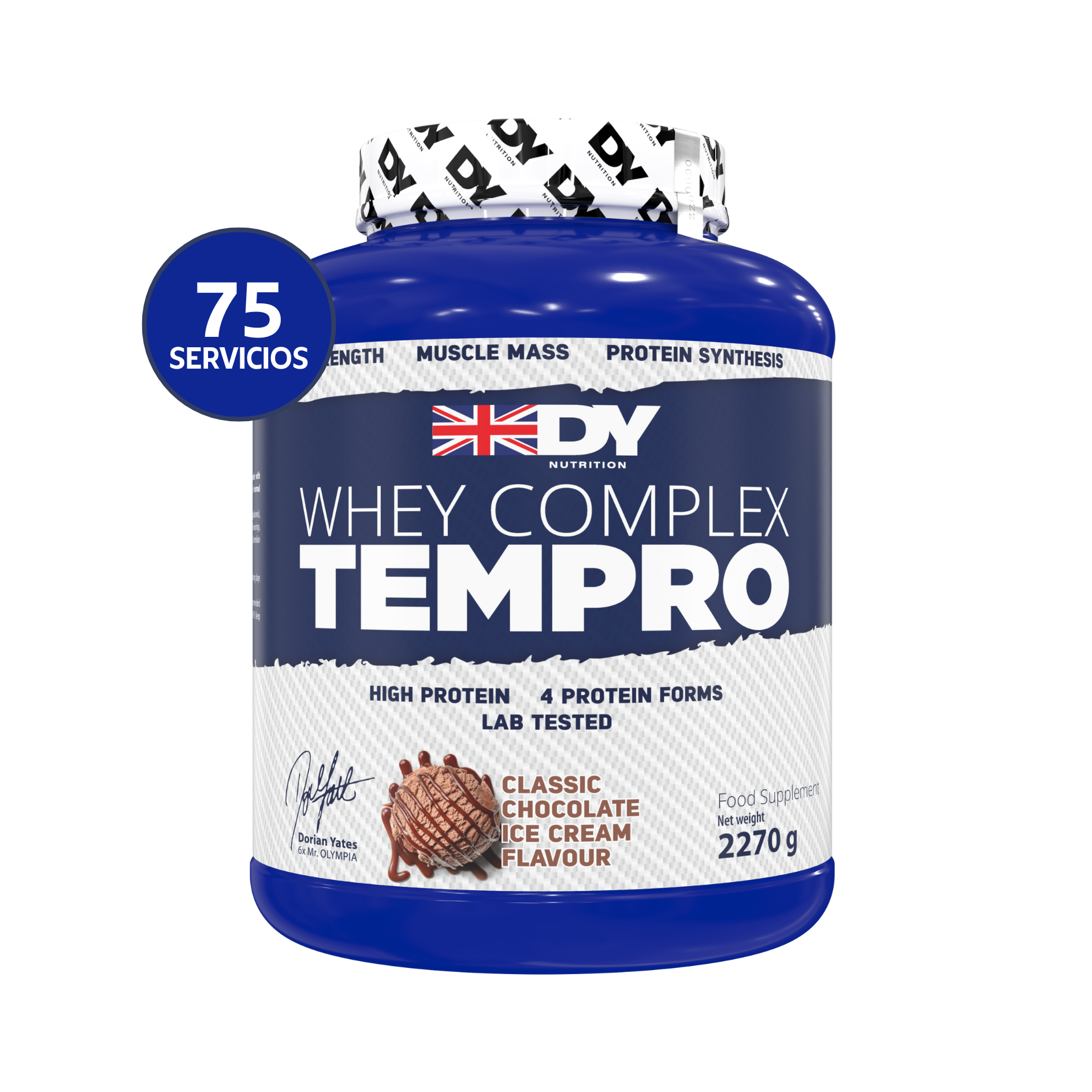 Proteína Whey Complex Tempro Dorian Yates 75 Servicios