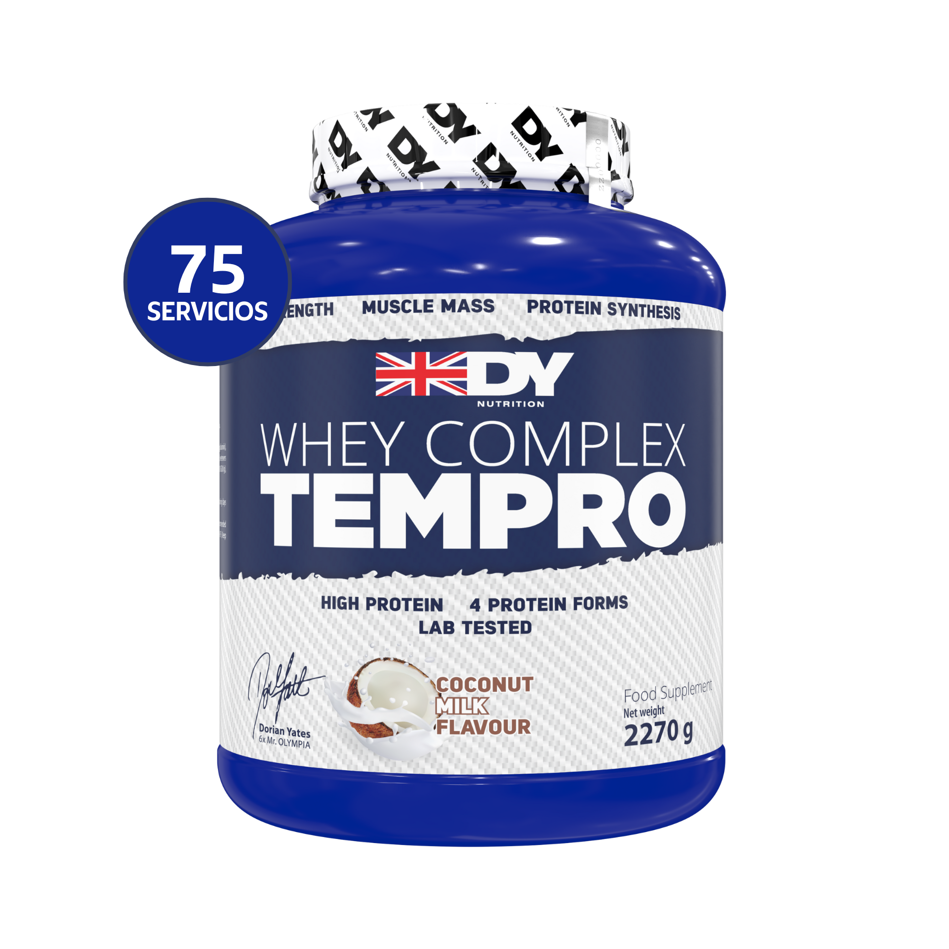 Dynutrition Whey Complex Tempro Dorian Yates 2.25 kg | 75 Servicios · 24g Proteína Multi-Fase