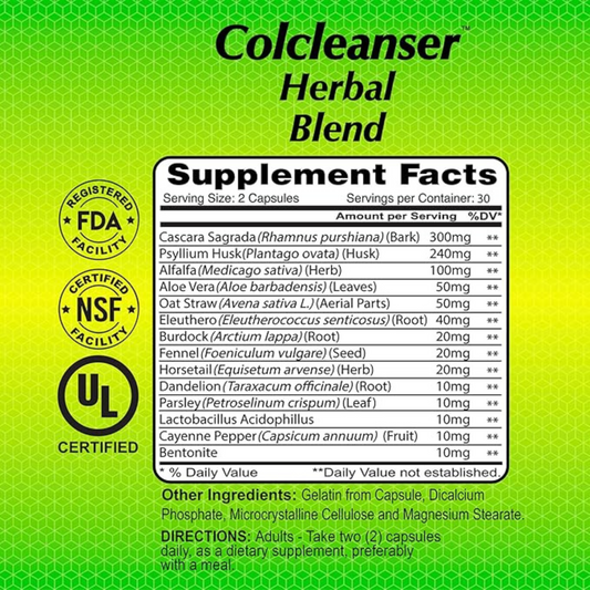 Alfa Vitamins Colcleanser Cleanse & Detox 60 Caps