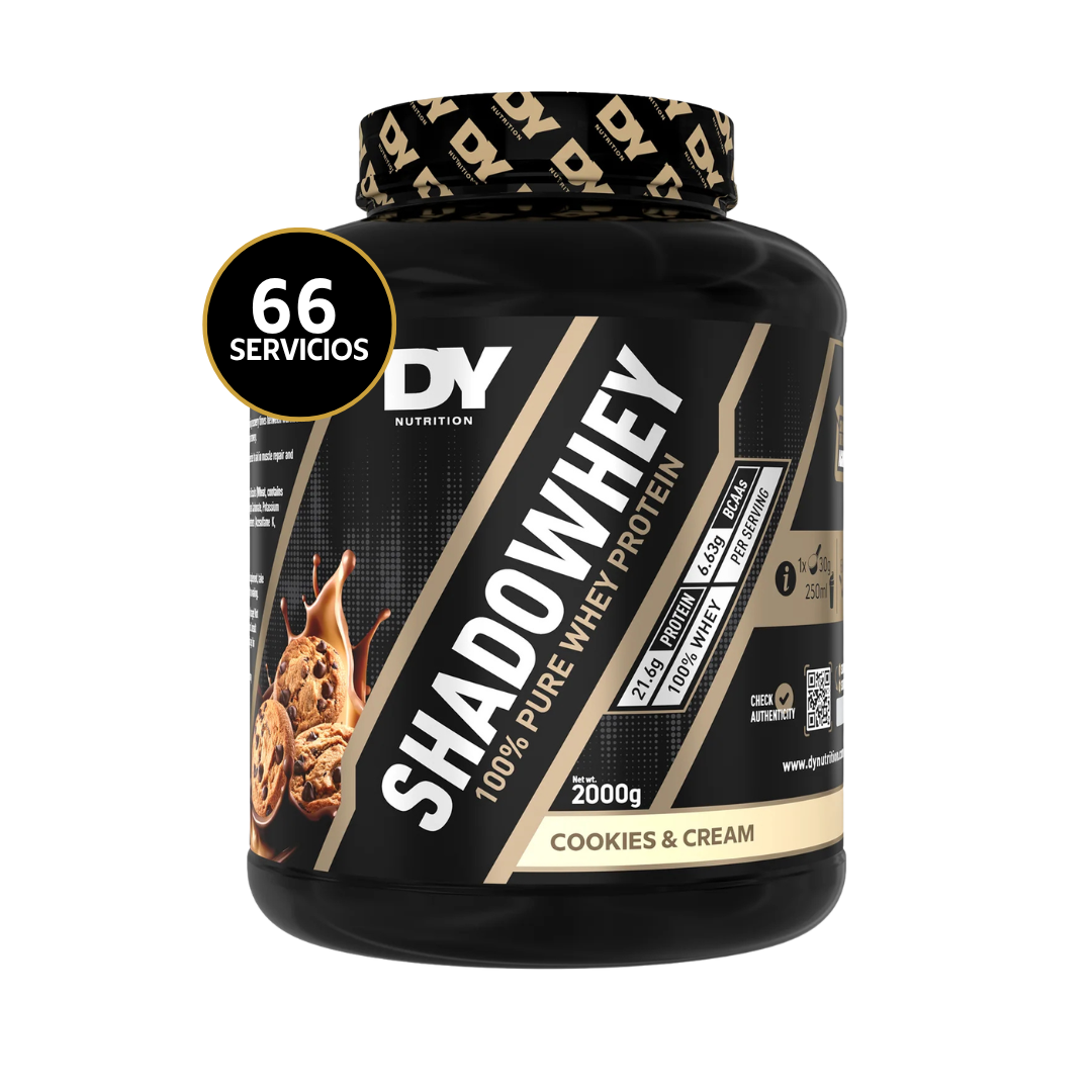 Dynutrition ShadoWhey 100% Whey Dorian Yates 2 kg | 66 Servicios · 23g Proteína · BCAAs