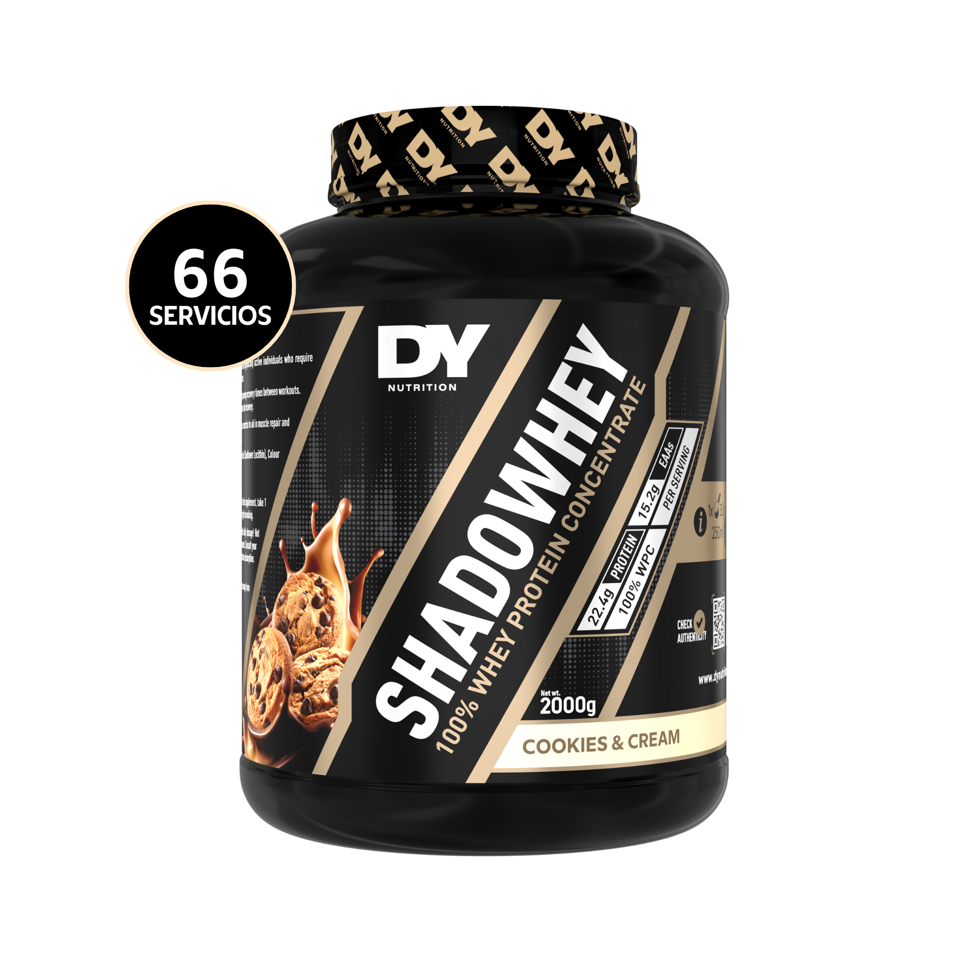 Proteína ShadoWhey 100% Whey Dorian Yates 66 Servicios