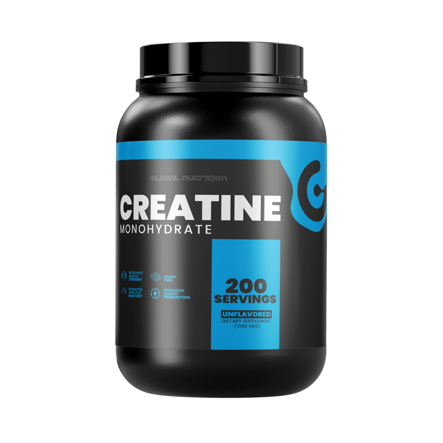 Creatina Monohydrate 1000 Grs - 200 Servicios | Global Nutrition