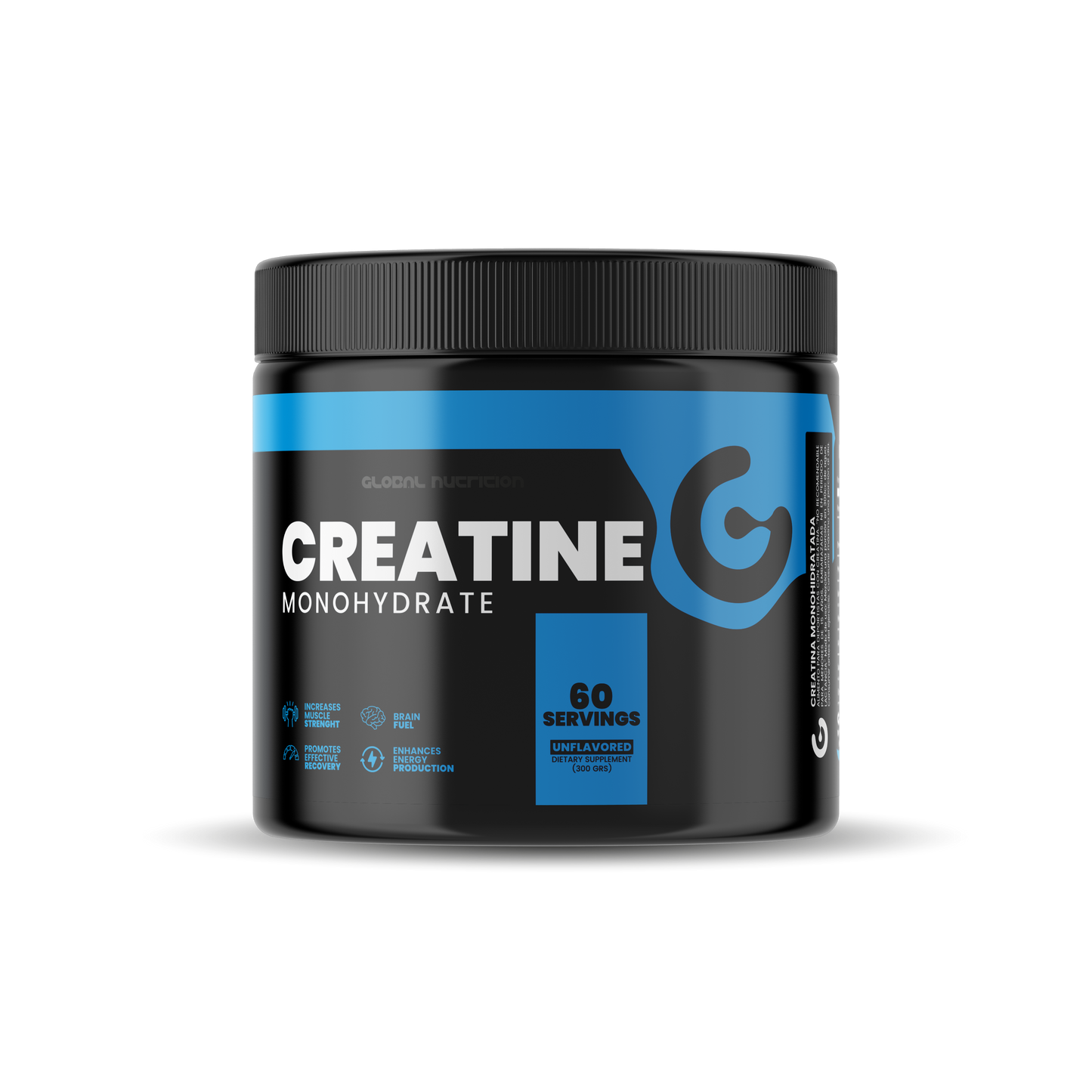 2x $24.990 Creatina Monohydrate 300 Grs - 60 Servicios Global Nutrition